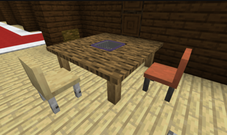 Small Table Mod for Minecraft Bedrock Edition